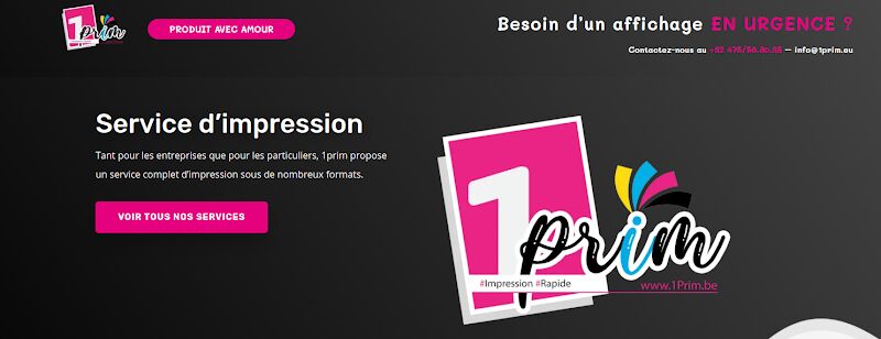 Foto van 1Prim.be : solutions d'impression locales et en ligne.